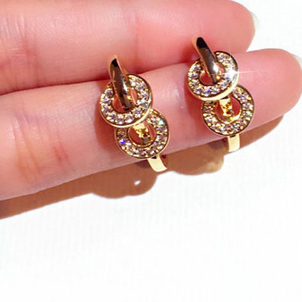 14k gold diamond earrings - Picture 8 of 10